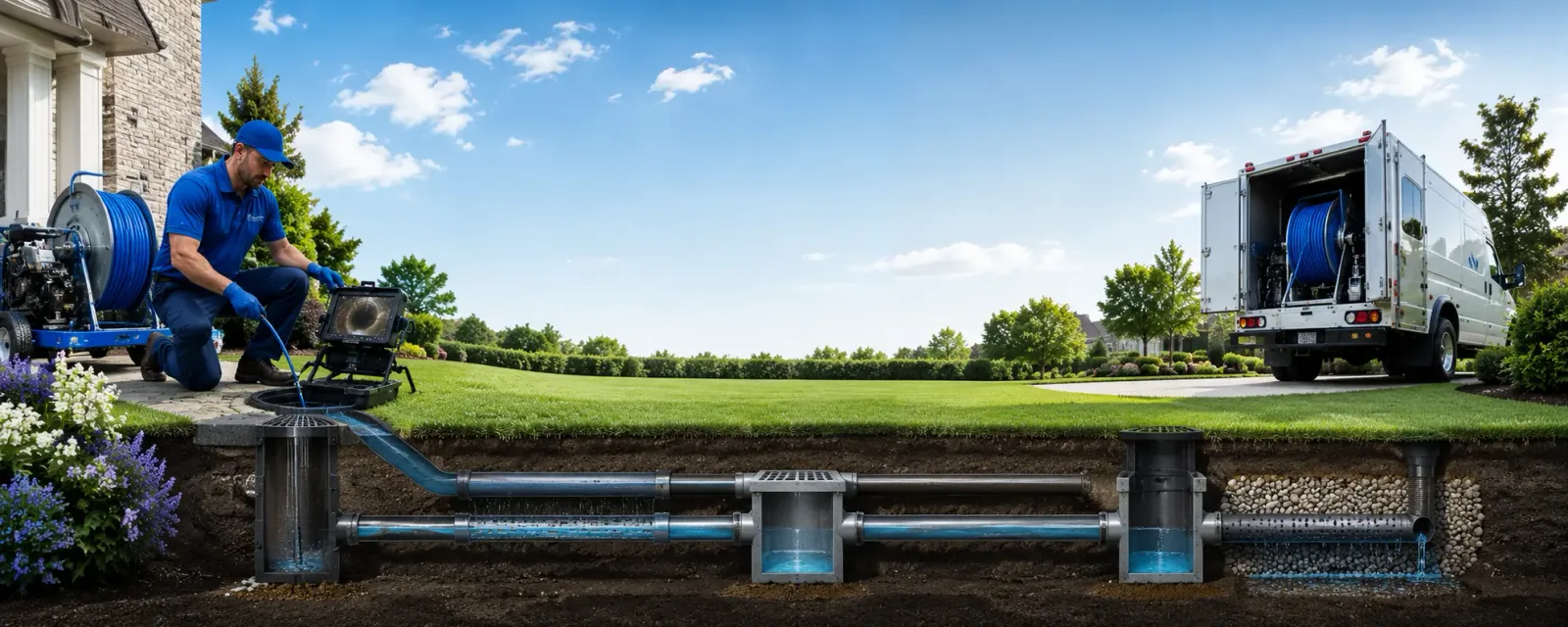 Outdoor drain cleaning information for Houston, PA